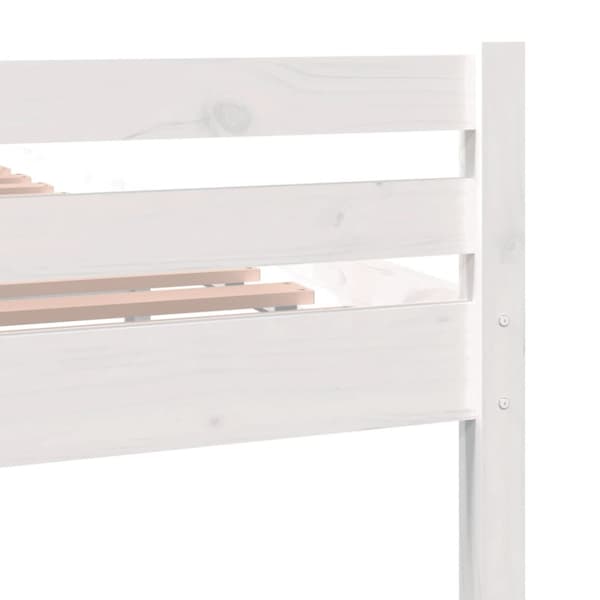 sengeramme 150x200 cm King Size massivt fyrretræ hvid