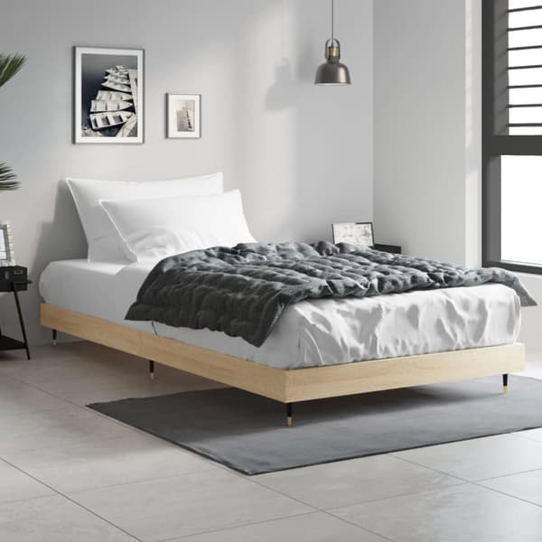 sengeramme 100x200 cm uden madras konstrueret træ sonoma-eg