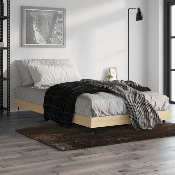sengeramme 100x200 cm uden madras konstrueret træ sonoma-eg