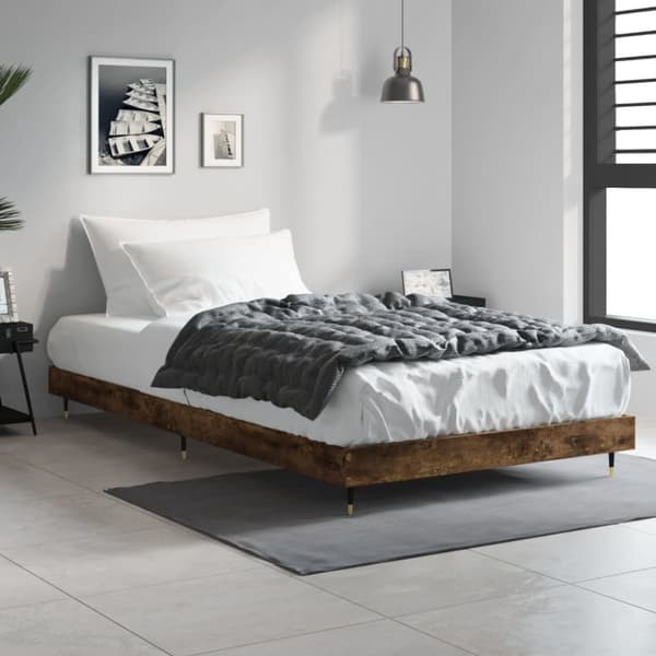 sengeramme 100x200 cm uden madras konstrueret træ røget eg