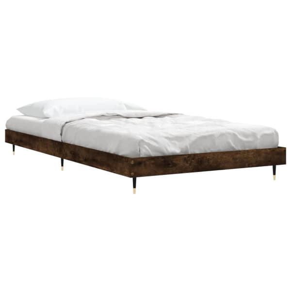 sengeramme 100x200 cm uden madras konstrueret træ røget eg