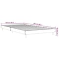 Miniatyrbillede 9 af 9: sengeramme 100x200 cm uden madras konstrueret træ røget eg