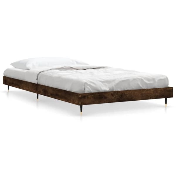 sengeramme 100x200 cm uden madras konstrueret træ røget eg