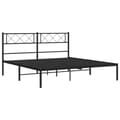 Miniatyrbillede 5 af 9: sengeramme med sengegavl 160x200 cm metal sort
