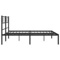 Miniatyrbillede 6 af 9: sengeramme med sengegavl 160x200 cm metal sort