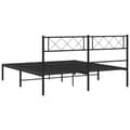 Miniatyrbillede 7 af 9: sengeramme med sengegavl 160x200 cm metal sort