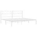 Miniatyrbillede 4 af 9: sengeramme med sengegavl 180x200 cm metal hvid