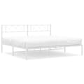 Miniatyrbillede 2 af 9: sengeramme med sengegavl 180x200 cm metal hvid