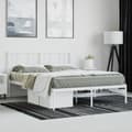 Miniatyrbillede 4 af 10: sengeramme med sengegavl 150x200 cm metal hvid