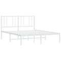 Miniatyrbillede 5 af 10: sengeramme med sengegavl 150x200 cm metal hvid