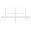 Miniatyrbillede 6 af 10: sengeramme med sengegavl 150x200 cm metal hvid