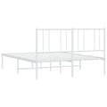 Miniatyrbillede 8 af 10: sengeramme med sengegavl 150x200 cm metal hvid