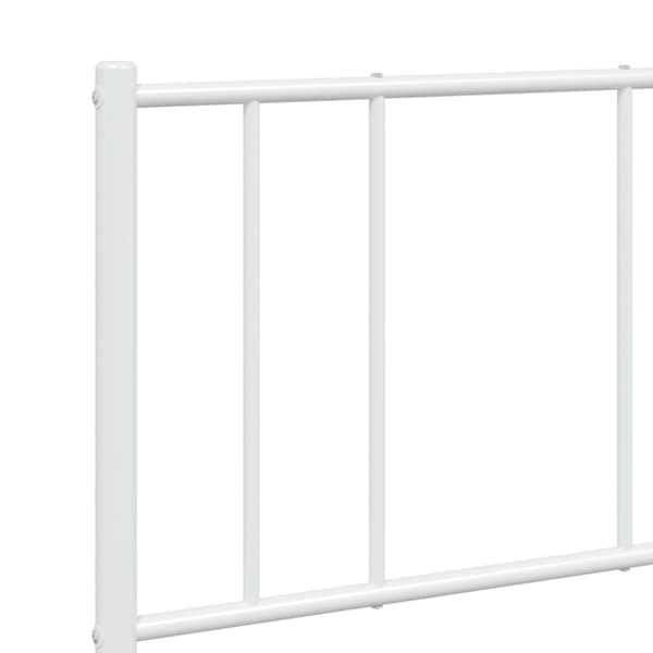 sengeramme med sengegavl 150x200 cm metal hvid