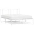 Miniatyrbillede 2 af 10: sengeramme med sengegavl 150x200 cm metal hvid