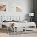 Miniatyrbillede 1 af 10: sengeramme med sengegavl 150x200 cm metal hvid