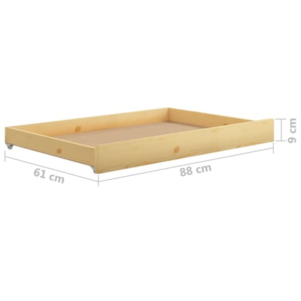 daybed med udtræk 2x(90x200) cm massivt fyrretræ