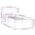 Miniatyrbillede 9 af 9: sengestel 90x200 cm massivt fyrretræ hvid