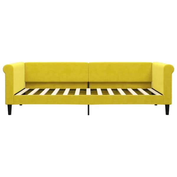 Dagbädd med madrass gul 90x200 cm sammet