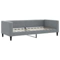 Miniatyrbillede 4 af 10: daybed med udtræk og skuffer 90x200 cm stof lysegrå