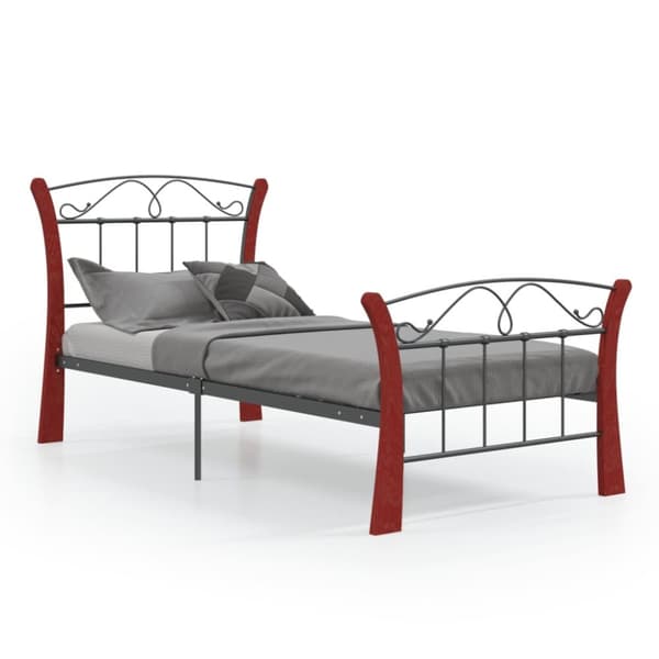 sengeramme 90x200 cm metal sort
