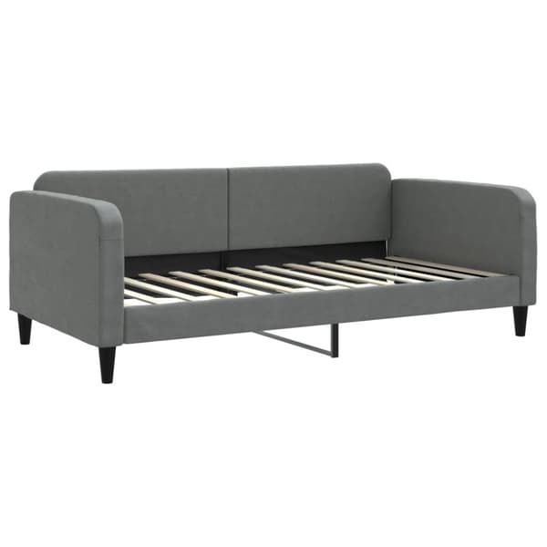 daybed med madras 100x200 cm stof mørkegrå