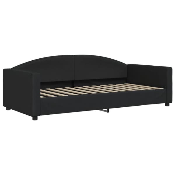 daybed med madras 90x200 cm stof sort