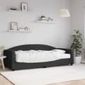 Miniatyrbillede 1 af 10: daybed med madras 90x200 cm stof sort