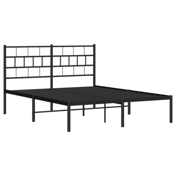 sengeramme med sengegavl 140x190 cm metal sort