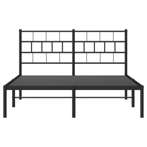 sengeramme med sengegavl 140x190 cm metal sort