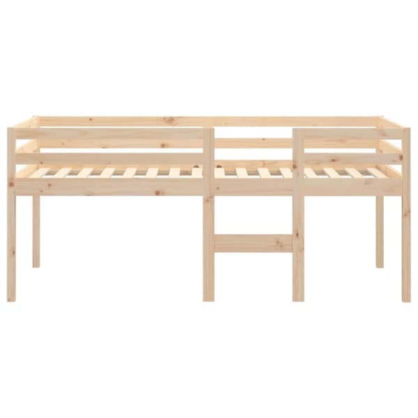 Hög säng 75x190 cm massiv furu