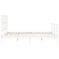 Miniatyrbillede 6 af 10: sengeramme med sengegavl 120x200 cm massivt træ hvid