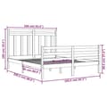 Miniatyrbillede 6 af 6: sengeramme 160x200 cm massivt træ hvid