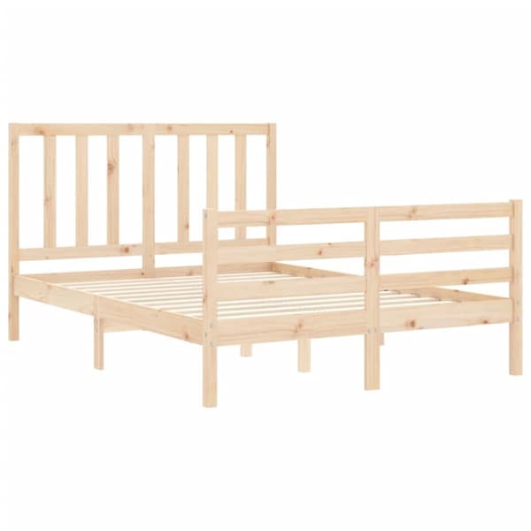 sengeramme med sengegavl Small Double massivt træ