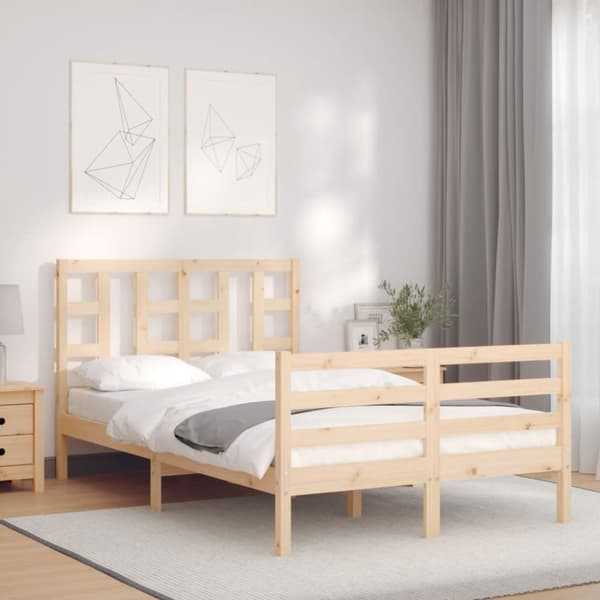 Sängynrunko päädyllä Small Double täysi puu
