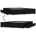 Miniatyrbillede 7 af 10: sengeramme med skuffer 120x190 cm Small Double sort