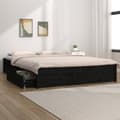 Miniatyrbillede 1 af 10: sengeramme med skuffer 120x190 cm Small Double sort