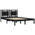 Miniatyrbillede 4 af 6: sengeramme 200x200 cm massivt træ sor