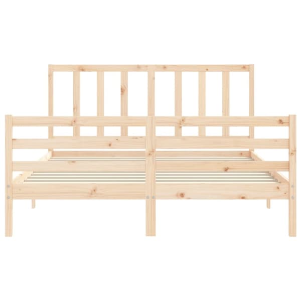 sengeramme med sengegavl 160x200 cm massivt træ