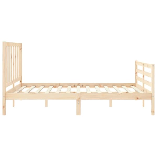 sengeramme med sengegavl 160x200 cm massivt træ