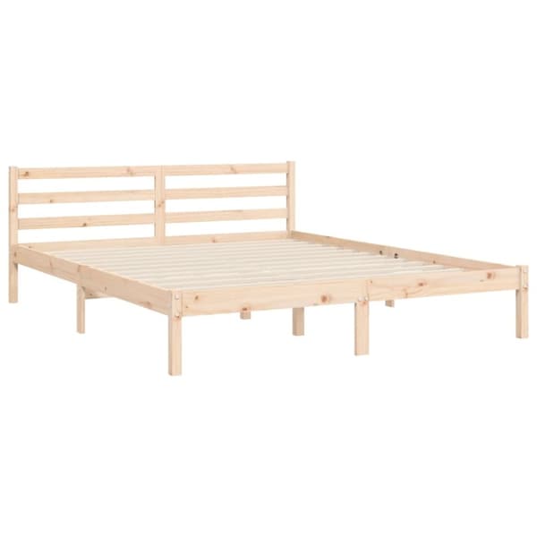 sengeramme med sengegavl 160x200 cm massivt træ