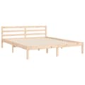 Miniatyrbillede 9 af 10: sengeramme med sengegavl 160x200 cm massivt træ