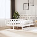 Miniatyrbillede 1 af 9: sengeramme 140x200 cm massivt fyrretræ hvid
