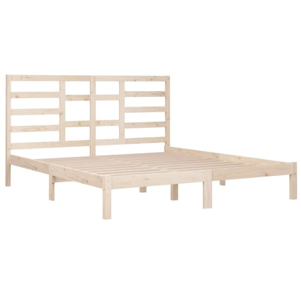 sengeramme uden madras 200x200 cm massivt træ