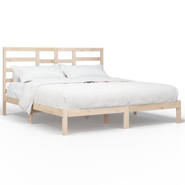 sengeramme uden madras 200x200 cm massivt træ