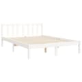 Miniatyrbillede 9 af 10: sengeramme med sengegavl 140x200 cm massivt træ hvid