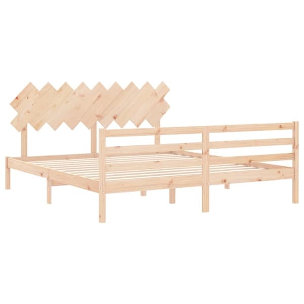 sengeramme med sengegavl Super King Size massivt træ