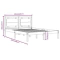 Miniatyrbillede 6 af 6: sengeramme 160x200 cm massivt træ hvid