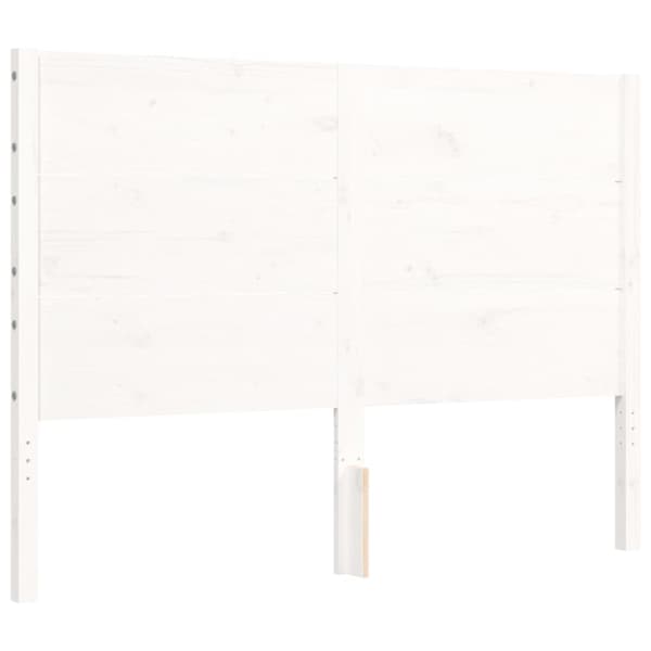 sengeramme med sengegavl 140x200 cm massivt træ hvid