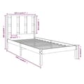 Miniatyrbillede 6 af 6: sengeramme 100x200 cm massivt fyrretræ