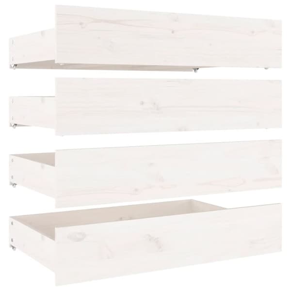 sengeramme med skuffer 150x200 cm King Size hvid